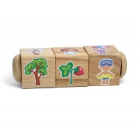 Кубики деревянные на оси «Времена года»