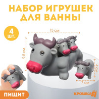Набор резиновых игрушек для ванны «Мыльница: Коровка»